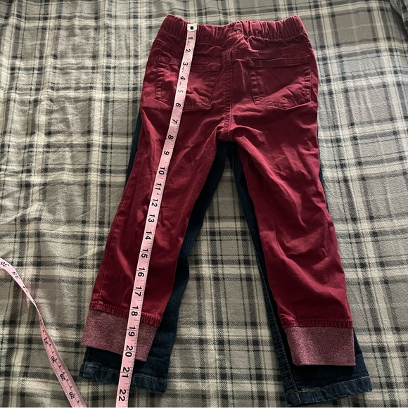 Cat & Jack Boys 3T Red Joggers, Denim Blue Jeans Bundle Elastic Waist Long Pants - Picture 5 of 5